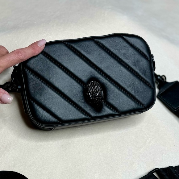 NEVER BEEN USED!  Kurt Geiger London Kensington Small Leather Camera Bag / Black - Picture 5 of 11